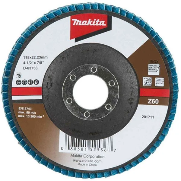 Disco De Lixa Makita Flap Grao Z60 115 Mm D-63753 (MP)