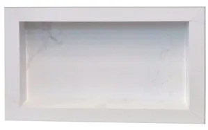 Nicho Decorativo Para Banheiro em Porcelanato Marmorizado Polido 36x60x11cm