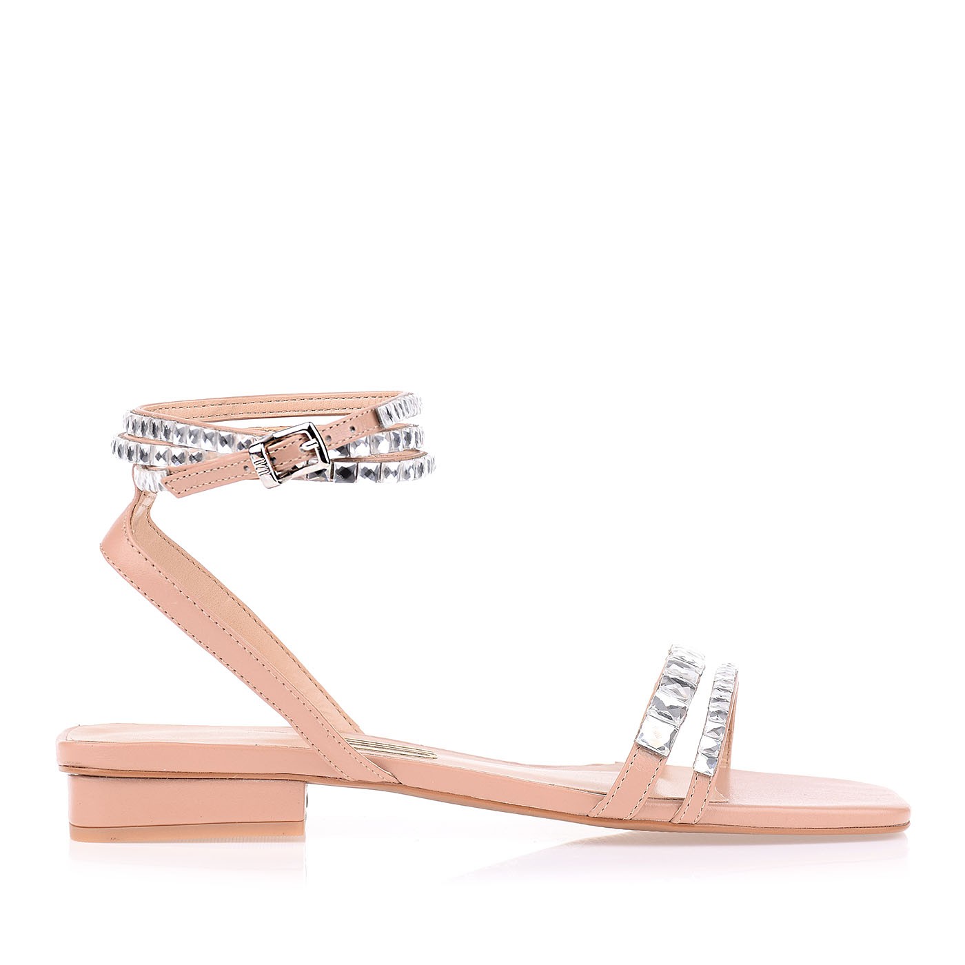 Flat Salto Baixo New Couro Nude
