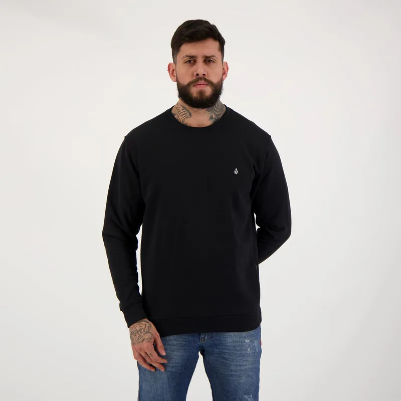 Moletom Volcom Single Stone Preto