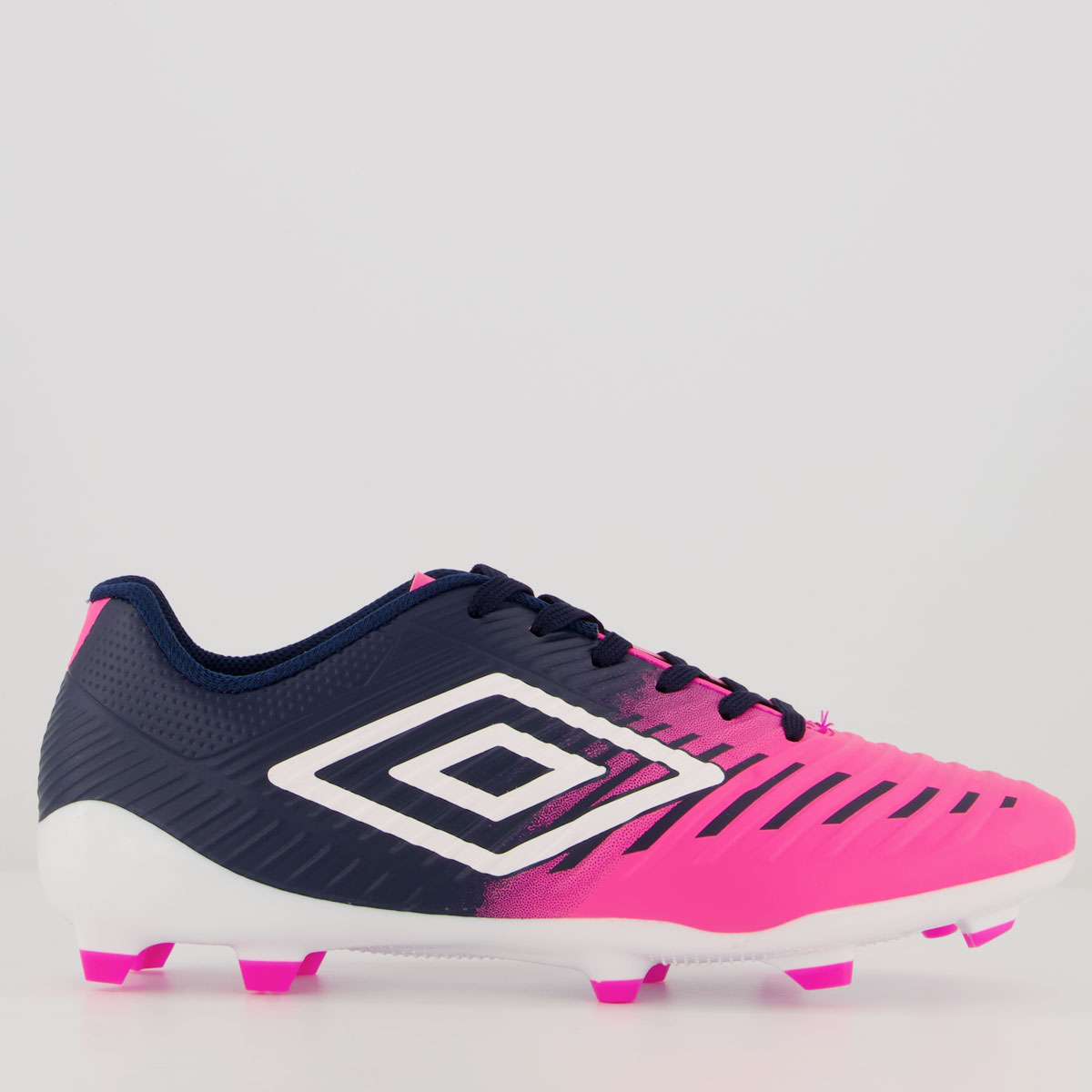 Chuteira Umbro Fifty III Campo Feminina Rosa e Marinho
