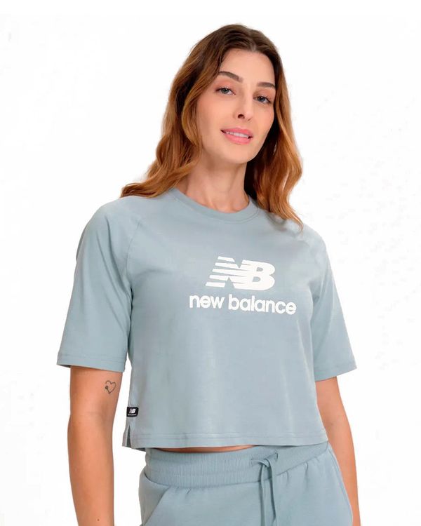 Camiseta New Balance Cropped Essentials Feminina - P