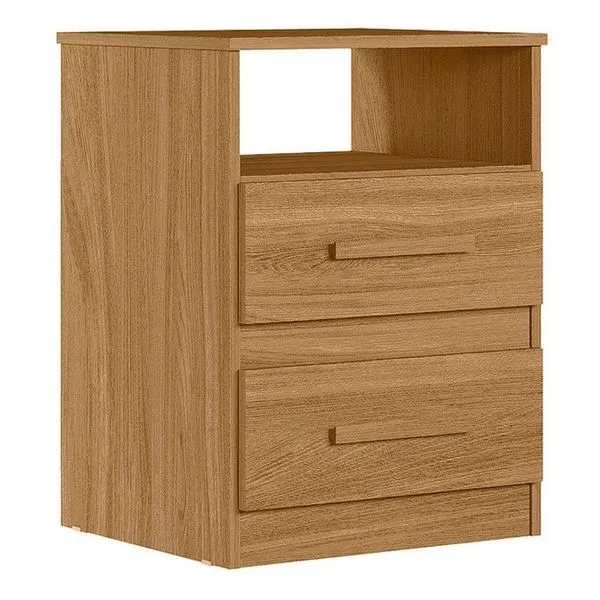 Mesa De Cabeceira Apolo 2 Gavetas 46 Cm Freijo Moval Freijo