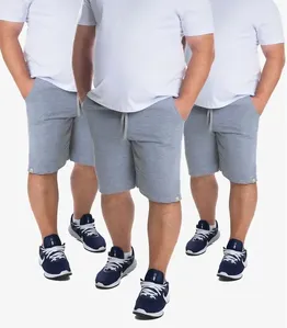 Kit 3 Bermudas Masculina Moletom Plus Size Select Cinza G3