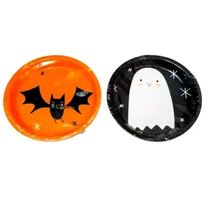 Kit 10 Pratos de Papel Halloween CV255288 Playfun Sortido