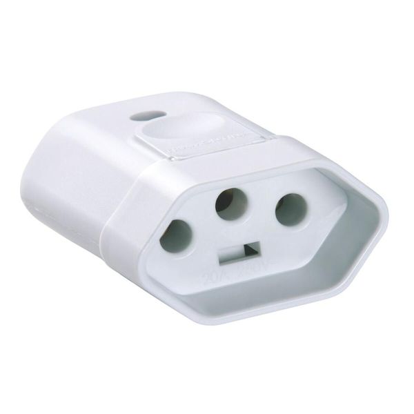Kit 12 Plugue Femea 2P+T 20 A 250 V Tramontina Branco