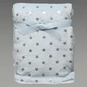 Manta Flannel Estrelinha Azul