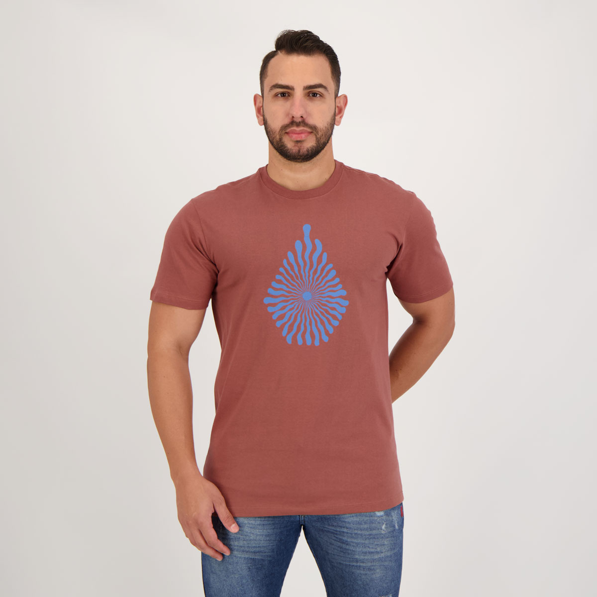 Camiseta Volcom Vibey Stone Marrom