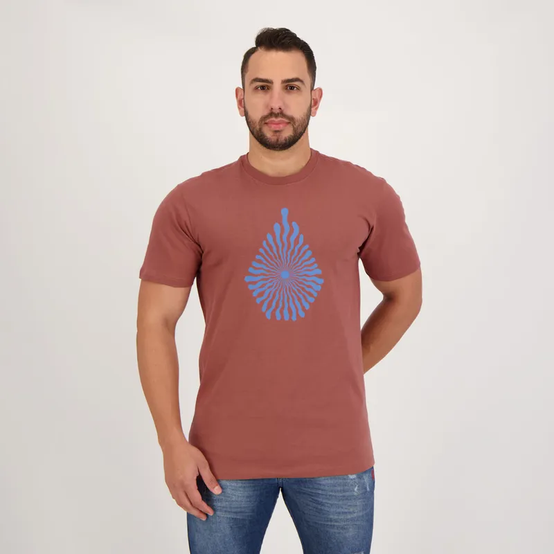 Camiseta Volcom Vibey Stone Marrom