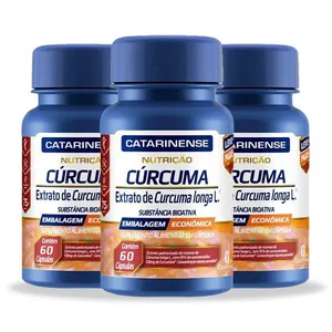 Kit 3 Cúrcuma 130mg Catarinense 60 Cápsulas