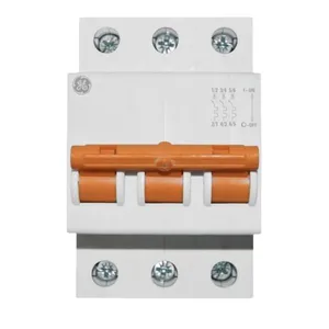 Mini Disjuntor Tripolar 50A Curva C GE Mini Disjuntor Tripolar 50A Curva C 3KA GE