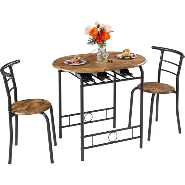 Conjunto de Mesa 3 Peças Airun Nogueira E-BI