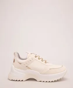tênis feminino chunky com cadarço via marte off white 36