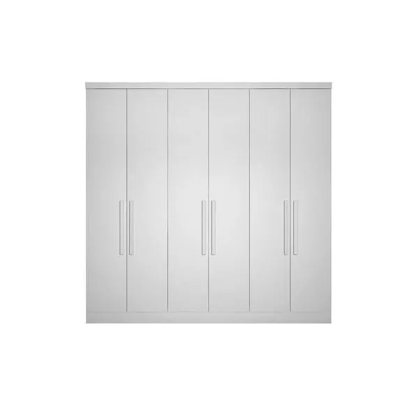 Módulo De Quarto Casal Guarda Roupa C- 6 Portas E 4 Gavetas Rizon-linea Neve - Novo Horizonte
