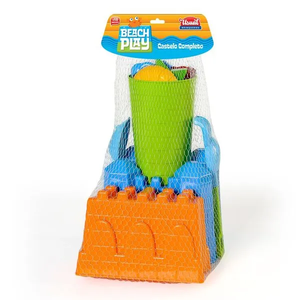 Castelo Usual Plastic Completo Beach Play 9 unidades