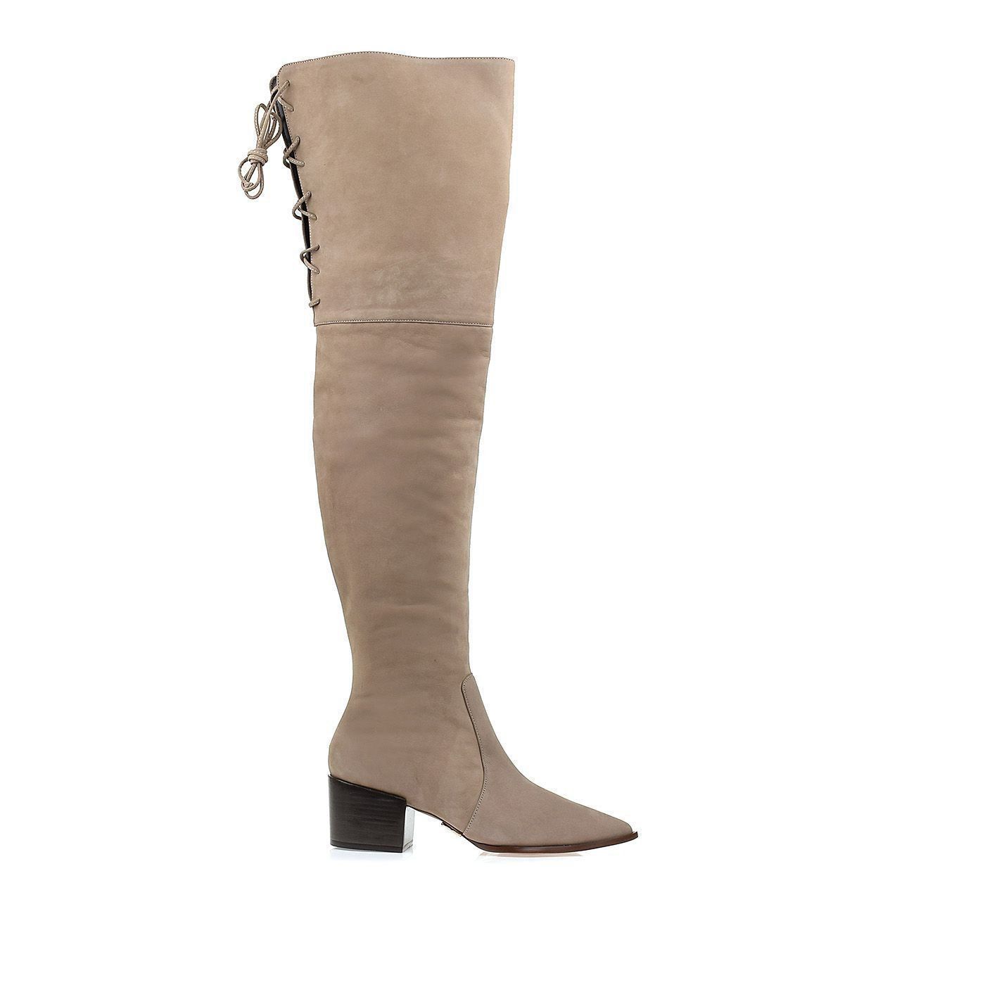 Bota Salto Médio Nobuck Ocre