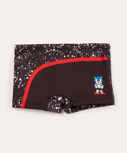 sunga infantil sonic com proteção uv50 preta 14