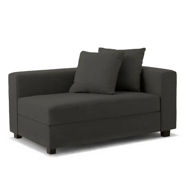 Recamier Divã Aspen 1,60m Veludo Preto - Inova Decorações