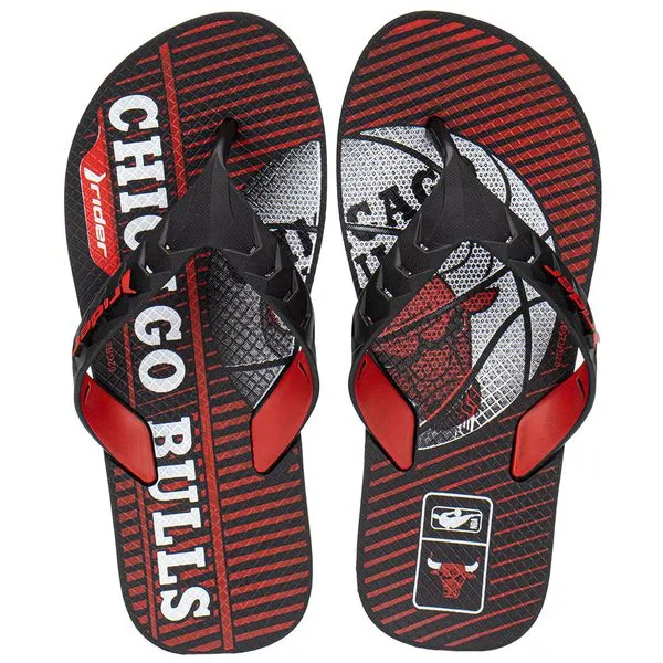 Chinelo Infantil Masculino Street Duo NBA Rider 12508 PRETO/VERMELHO 31