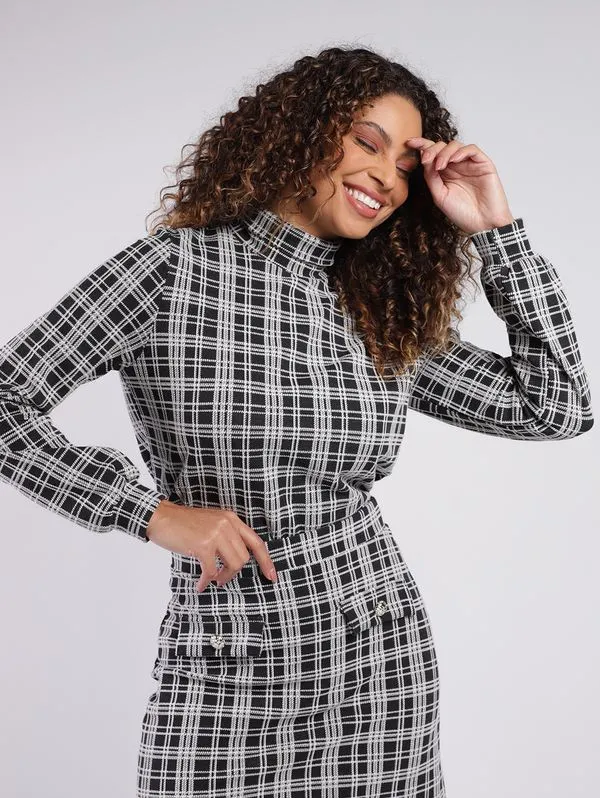 Blusão Xadrez Autentique Feminino PRETO M