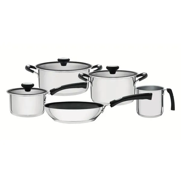 Jogo De Panelas Tramontina 5 Peças Solar Silicone Em Aço Inox (MP)