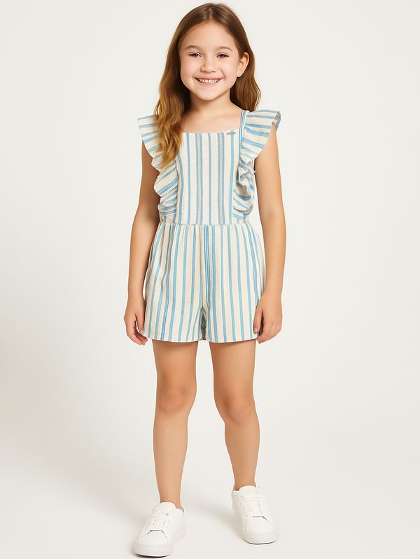 Macacão Malha Infantil Para Menina - AZUL 6