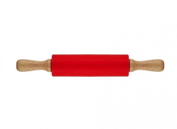 Rolo Para Massa 20cm Carol Fiorentino Vermelho - Yazi