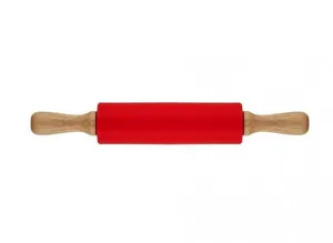 Rolo Para Massa 20cm Carol Fiorentino Vermelho - Yazi