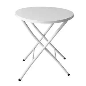 Mesa de Bar Dobrável Redonda C em Aço Carbono 60CM Preto para Áreas Gourmet e Churrasco Outras Marcas Mesa de Bar Dobrável Redonda C em Aço Carbono 60CM Preto Outras Marcas