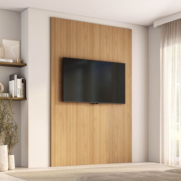 Painel para TV até 65 Polegadas 160cmx250cm Liso Aruá CabeCasa MadeiraOriginals Marrom Jatobá Jatoba