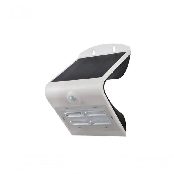 Arandela Sunshine Solar AS3 com LED 3W Luz Indireta 3000K e Frontal 6500K IP65 Branco Taschibra Arandela Sunshine Solar AS3 LED 3W com Sensor de Presença IP65 Branco Taschibra