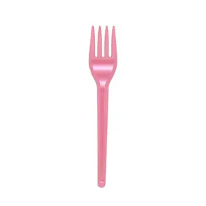 Garfo Descartável Para Sobremesa Plástico Ps Rosa Perolado 50 Unidades TGSROP50 - Bello Festas