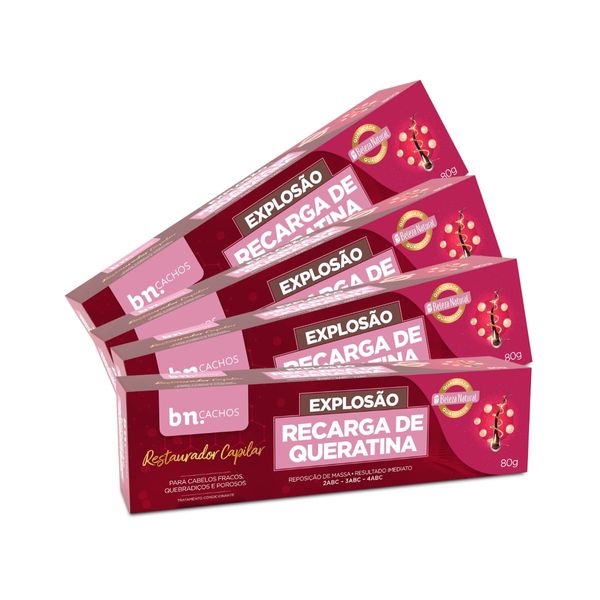 Kit Explosão Recarga de Queratina 80g (4 itens)