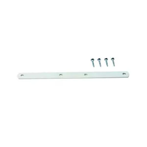 União reta 5" com 4 furos em aço 12,5x1,5mm branca Zamar