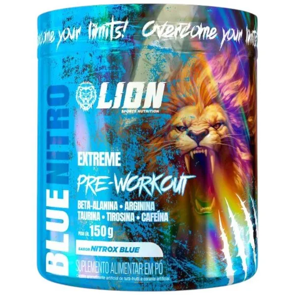 Pré-Treino Lion Sports Blue Nitro Extreme Nitrox Blue 150g (MP)