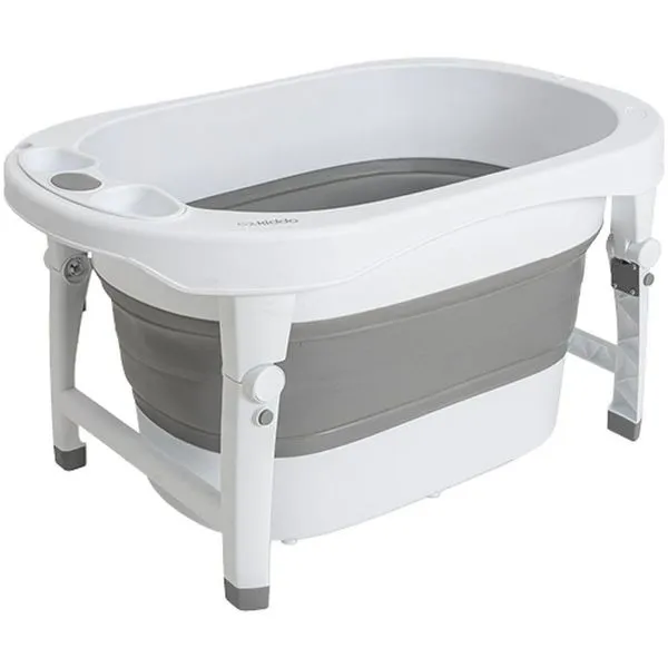 Banheira Dobrável Kiddo Ofurô Oyster Cinza e Branco Único