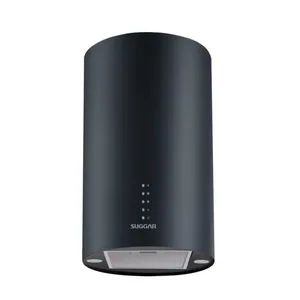 Coifa Suggar de Ilha Redonda Tp3521pt 35cm Quartzo Preta 127v