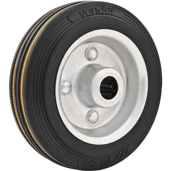 Roda Médio de Borracha 4" 88kg - VONDER
