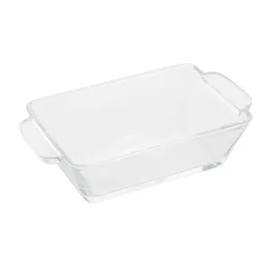 Jogo de Mini Travessas Retangulares de Vidro Lyor, 6 Peças, 13cm, Transparente - 45048