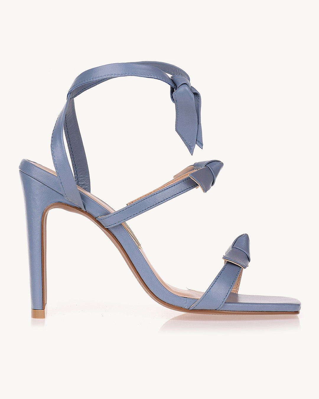 Sandália Salto Alto New Couro Denim