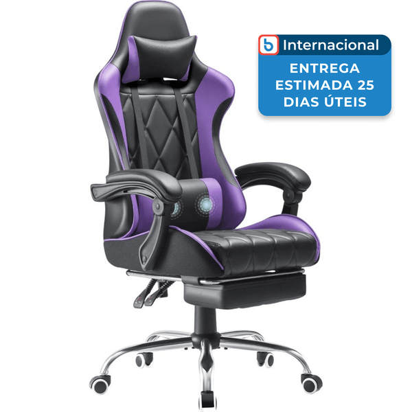 Cadeira Gamer Homall com Apoio para os Pés Preto/Roxo A-MBI