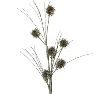 Galho Decorativo Artificial Buchinha Glitter Champanhe 80CM para Decoração de Natal e Arranjos Dourado Tok da Casa Galho Decorativo Artificial Buchinha Glitter Champanhe 80CM para Árvore de Natal Dourado Tok da Casa