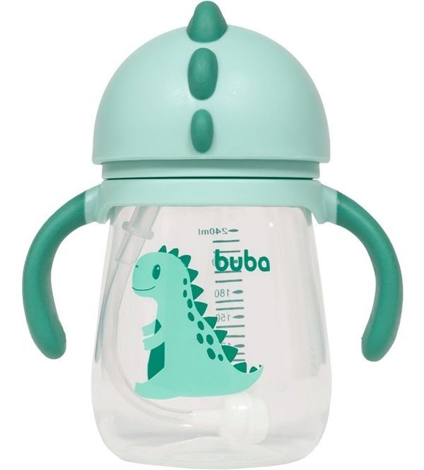 COPO CANUDO COM DISPOSITIVO DINO BUBA VERDE 11826