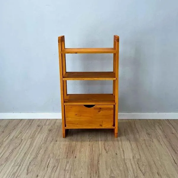 Aparador Linea Slim 4 Prateleiras 1 Gaveta Pinus Carvalho Artfactory Design