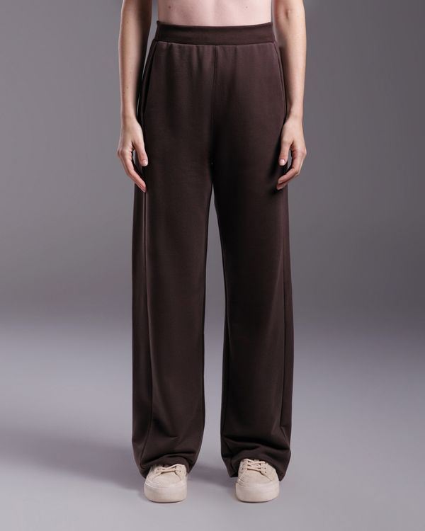 Calça Feminina Reta Moletom Tecnológico No Liquid - BASICAMENTE Marrom - XGG