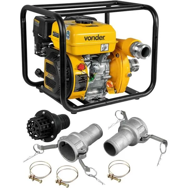 Motobomba a gasolina 2" alta pressão motor 4 tempos VONDER