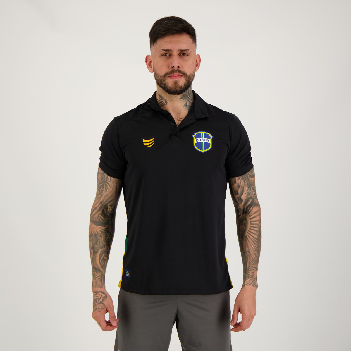 Polo Super Bolla Classic Brasil Preta