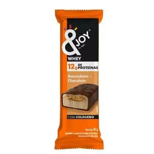 Barra de Proteína &Joy Whey Amendoim + Chocolate 42g