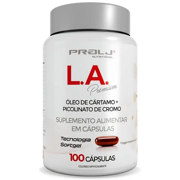 L.A PREMIUM CÁRTAMO+CROMO PICOLINATO 1450MG 100 CÁPSULAS