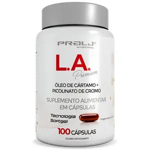 L.A PREMIUM CÁRTAMO+CROMO PICOLINATO 1450MG 100 CÁPSULAS